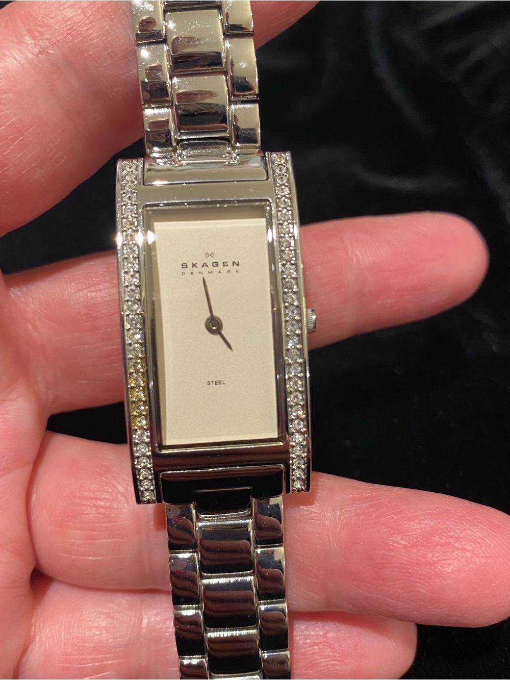 Skagen Crystal Rectangular Watch Bracelet